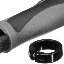 XLC GR-G16 Hitch Greb Med Integrerede Barends, Grå/sort -Ritchey Salgsbutik xlc gr g16 hitch grips with integrated barends black grey 3